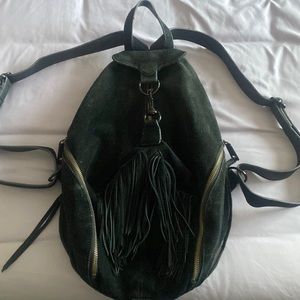 Rebecca Minkoff fringe backpack purse.